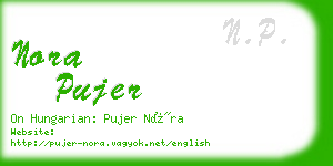 nora pujer business card